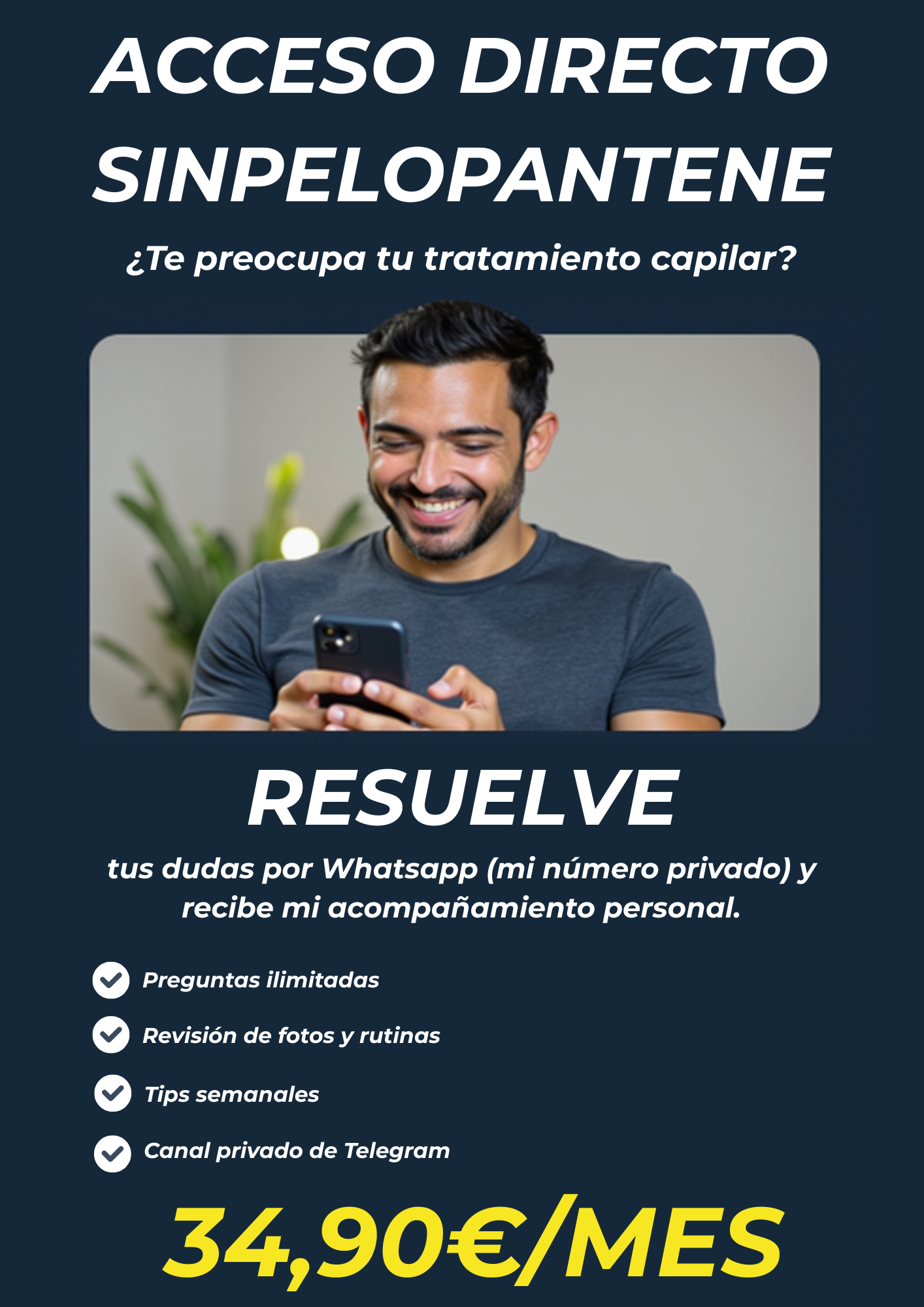 Acceso Directo Sinpelopantene – Acompañamiento capilar por WhatsApp